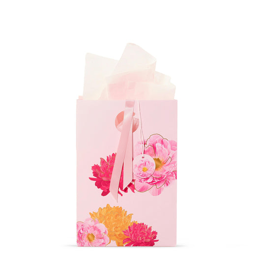 Pink Peony Floral Gift Bag - S43V