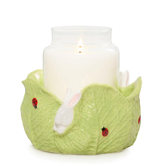 Ceramic Easter Bunny Jar Candle Holder - EJPV
