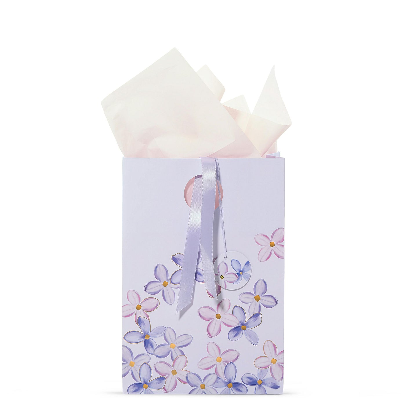 Purple Lilac Floral Gift Bag - B587